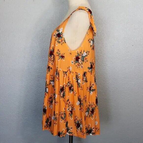 Torrid Floral Tie Strap Challis Tank Size 0 - Picture 7 of 10